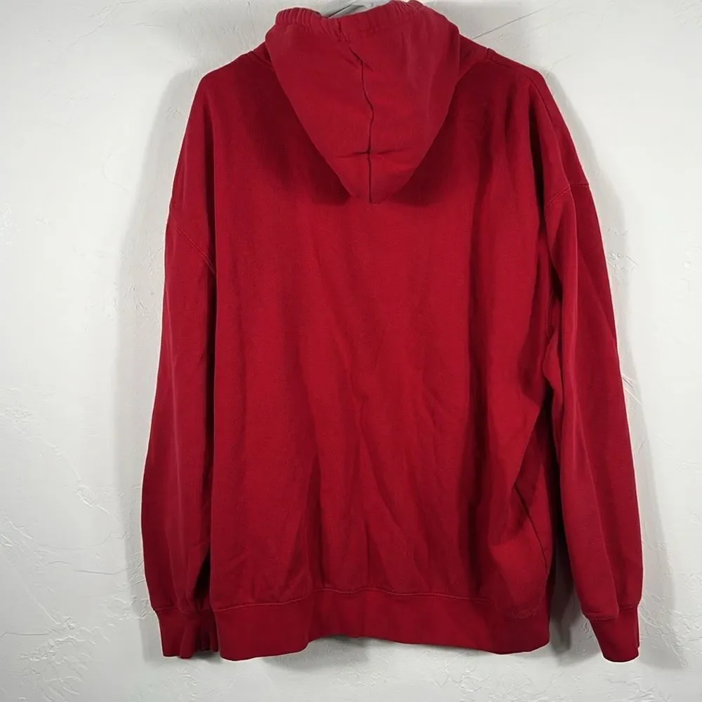 🏈 Vintage OKLAHOMA SOONERS College Zip Up Embroidered HOODIE Sweatshirt XL -EUC
